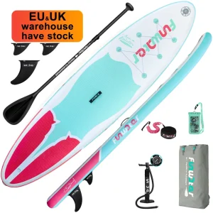 FUNWATER دروبشيبينغ OEM لوح التجديف القابل للنفخ، لوح SUP قابل للنفخ، لوح التجديف، لوح الصيد، ألواح SUP