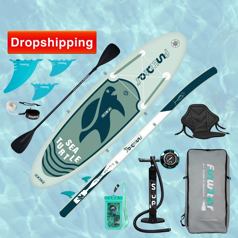 FUNWATER Dropshipping OEM sup Sub Board Watersports Inflatable Stand up Paddleboard Surfboard for Lakes Rivers