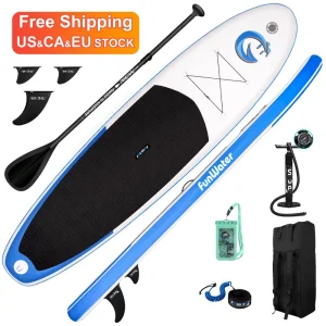 FUNWATER Free Shipping Dropshipping OEM 11′ Blue Soft Surf Board Paddle Board Inflatable Surfboard Water Surfing