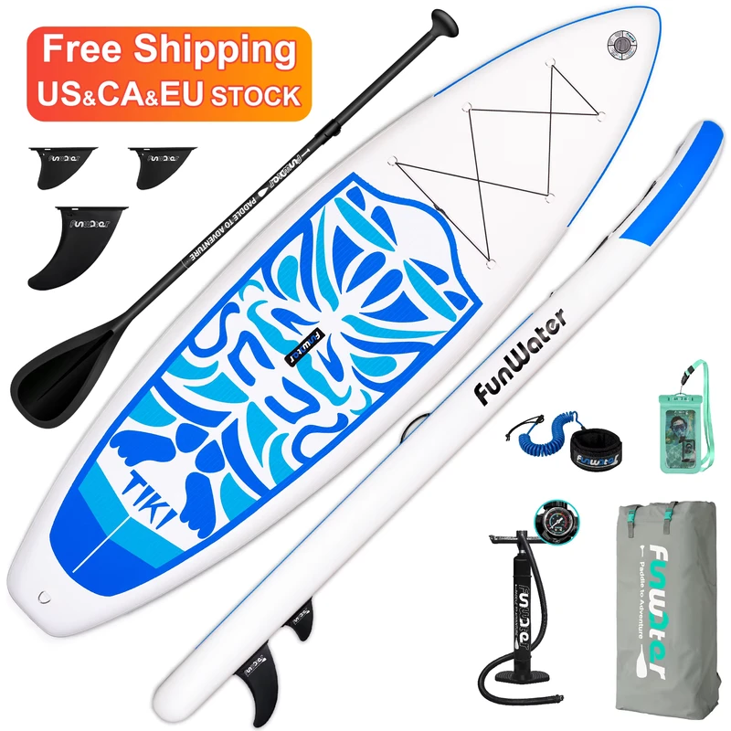 FUNWATER Kostenloser Versand Dropshipping OEM Paddleboard SUP Surfbrett Wasser-Surfbrett Preis aufblasbares Stand-Up-Paddleboard Isup