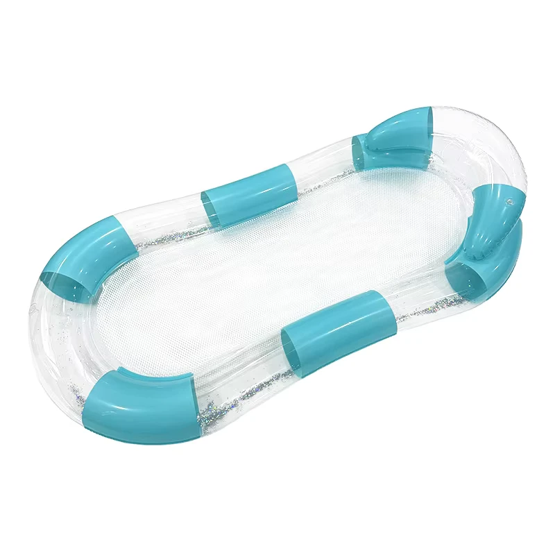 Stoff schwimmender Pool-Lounge Baby-Mesh-Schwimmring Cabana Pool Float Wasser-Hängematte Bett Matratze Aufblasbarer Stuhl für Erwachsene