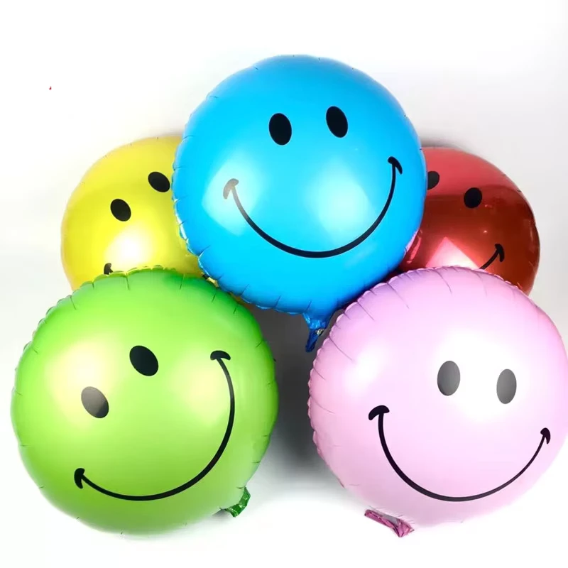 Palloni di elio a forma di faccia, palloni in foil per bambini, palloni per compleanni felici, decorazione per matrimoni, palloni gonfiabili, giocattoli per bambini