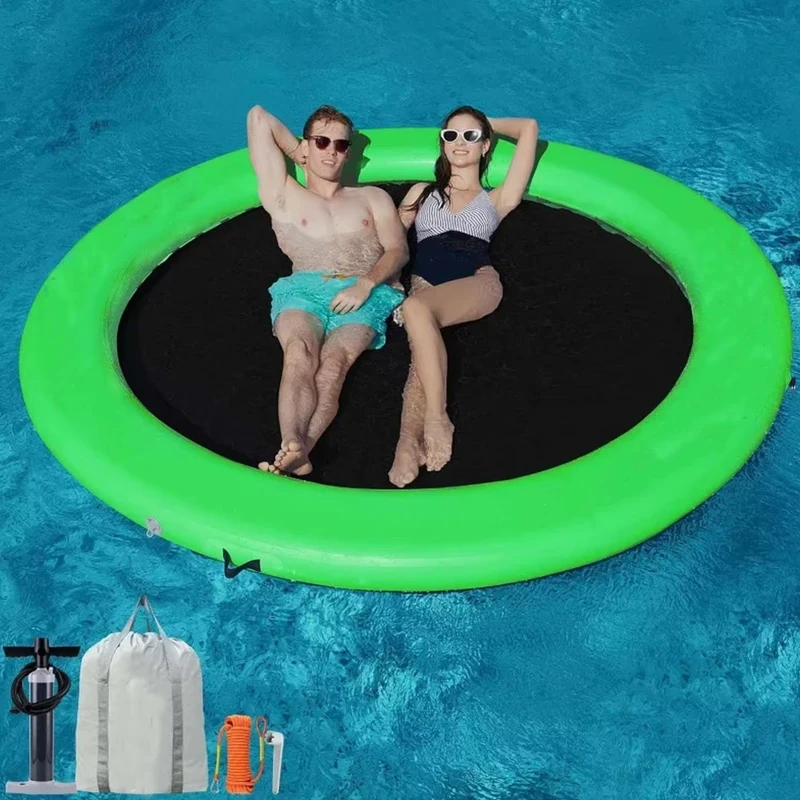 Galleggiante Acquatico Gonfiabile Rotondo PVC da Esterno 3m 10ft per Feste