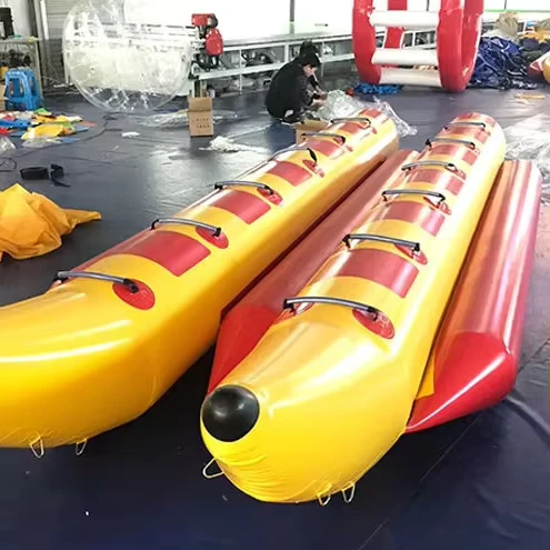 Pabrik Banana Boat Tube Ganda Menggelembung untuk 6 Orang untuk Olahraga Air & Hiburan