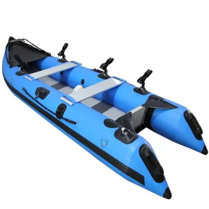 Factory Best Selling PVC Hypalon Inflatable Pedal Kayak 2 Person Stable Fishing Kayak Drifting Rod Water Sports CE Certified
