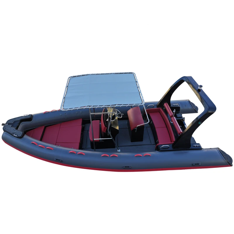 Bateau Semi-Rigide en Fibres de Verre 680 avec Approbation CE, Coque en PVC Gonflable avec T TOP