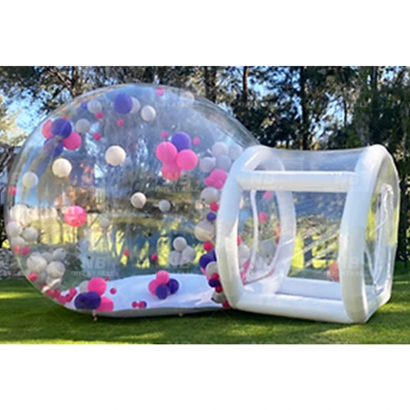 Campingzelt Haus Outdoor Bubble House mit Sprungzelt aufblasbares transparentes Kuppelzelt