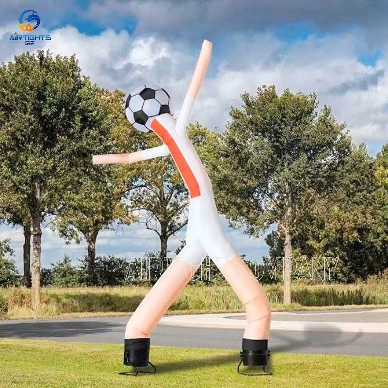 Iklan Inflatable Penari Sepak Bola Komersial Pabrik, Manusia Penari Langit Inflatable dengan Dua Kaki untuk Dijual