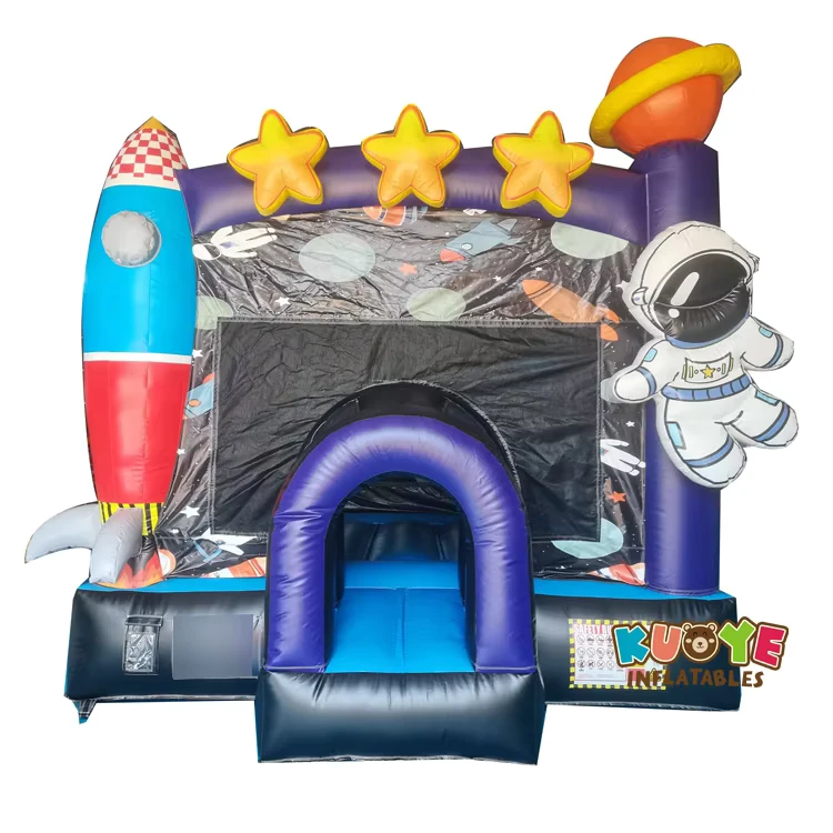 Castillo Inflable Espacial de Alta Calidad Comercial de PVC, Castillo de Rebote Galáctico, Casa Inflable para Niños