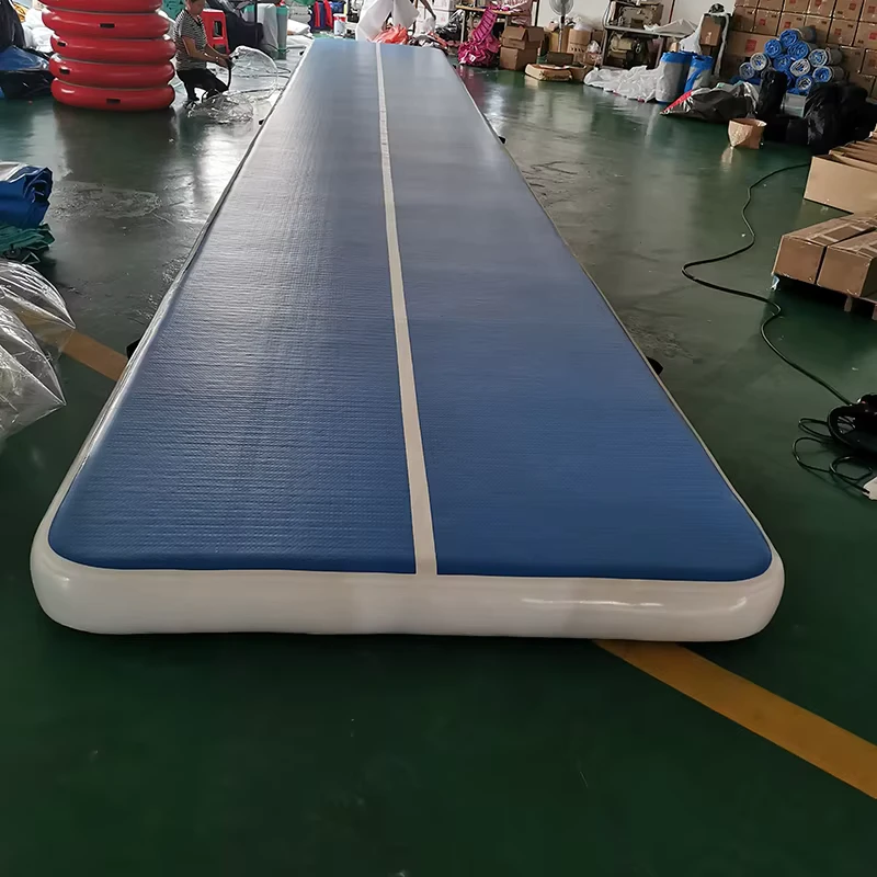 Lantai Jalur Udara Inflatable Kustom 6m 10m 12m untuk Gym Tumbling, Matras Jalur Inflatable untuk Dijual