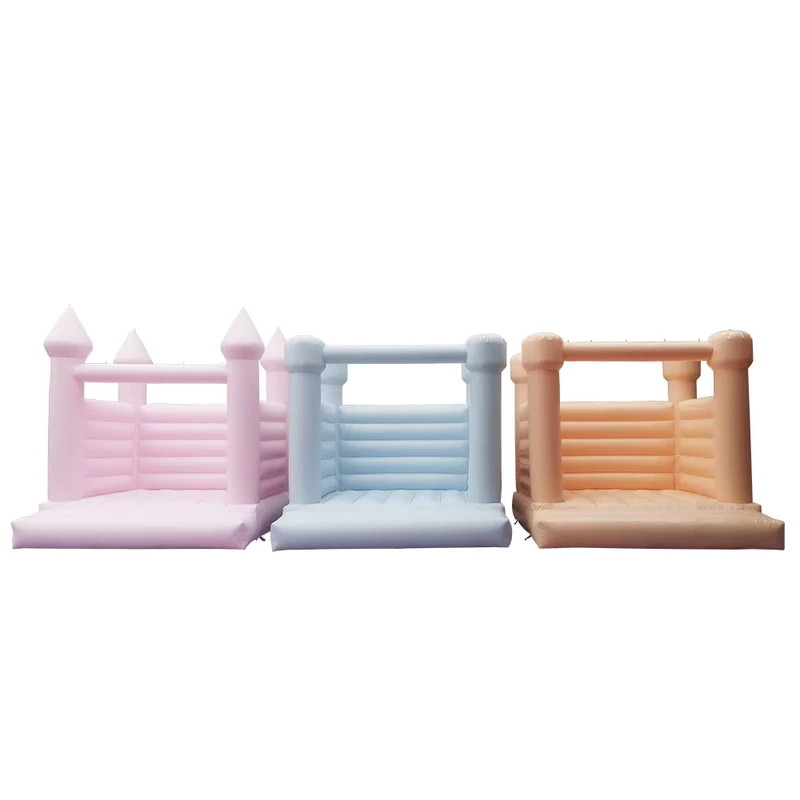 Castillo inflable rosa comercial de alquiler personalizado para bodas