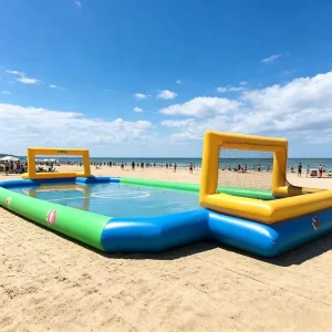 Factory Custom Full Size Inflatable Soccer Court Outdoor Team Competition Inflatable Football Field Portable Sports Playground