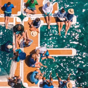 Fabrieks Aangepaste Opblaasbare Jetski Dock Drijvende Ponton Dock Voor Watersporten