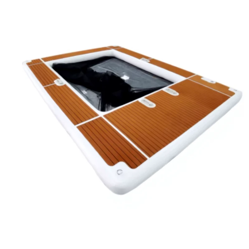 Fabrieks Aangepaste Inflatable Zeezwembad Inflatable Waterplatform Oceaan Zwembad Jacht Water Drijvend Platform met Net