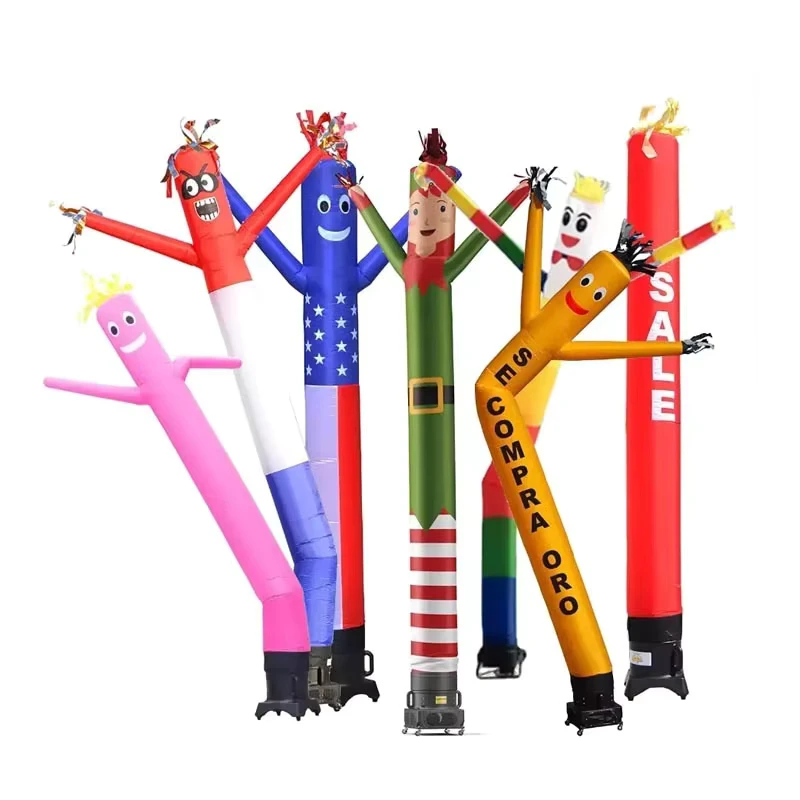 Fabrieksop maat gemaakte Opblaasbare Lucht Danser Enkel Dubbel Been Dansende Cartoon Man voor Reclame Props OEM