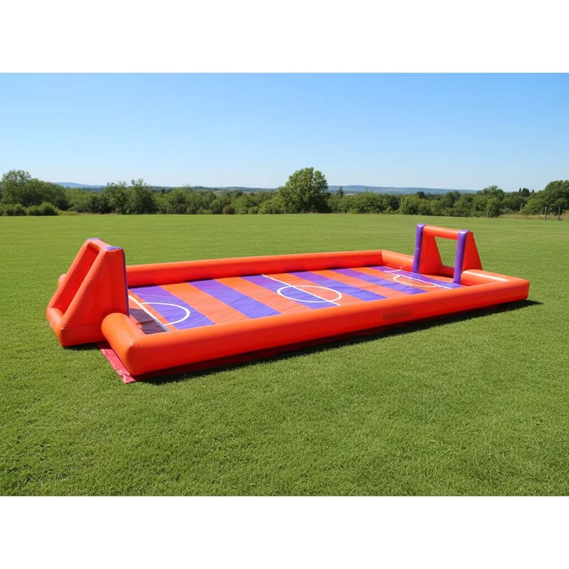 Lapangan Sepak Bola Inflatable Kustom Trampoline Besar Arena Sepak Bola Udara Peralatan