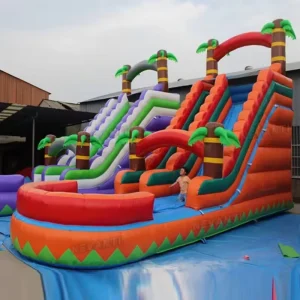 Factory Custom Kid Party Game Inflatable PVC Water Slides Home Use Backyard Castle Bouncy Jumping Bouncer Pool