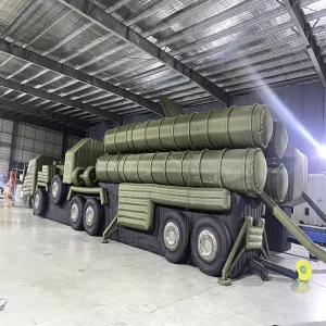 Fabrik Maßgeschneiderte Große Camouflage Fahrzeugmodell Aufblasbarer Radarwerfer Modellanzeige Thermotransferdruck