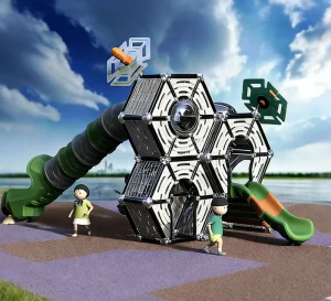 工場カスタム大型遊具 公園、住宅地、ショッピングモール用の屋外遊び場スライド