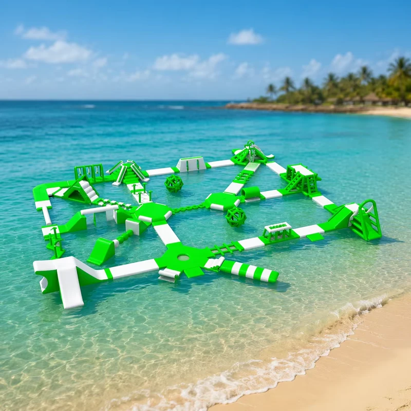 Fabrieksmaat Floating Air Park Opblaasbaar Waterpark Zeepark