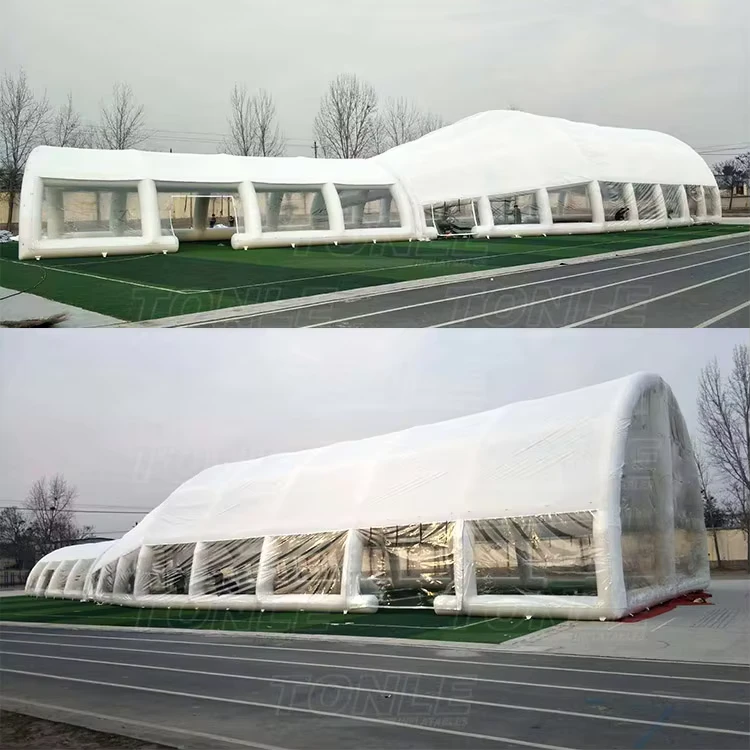 Tenda da matrimonio gonfiabile bianca personalizzata da esterno, tenda gonfiabile trasparente gigante per eventi