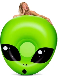 Galleggiante da piscina portatile personalizzato in PVC verde per feste in acqua