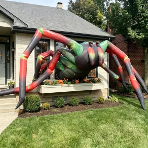 Factory Custom PVC Oxford Durable Inflatable Spider Animal Halloween Decoration Over 12ft for Yard