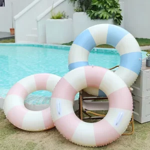 Factory Custom Stock Inflatable Beach Party Ring PVC Pool Float Tube Water Toys Swim Ring for Children