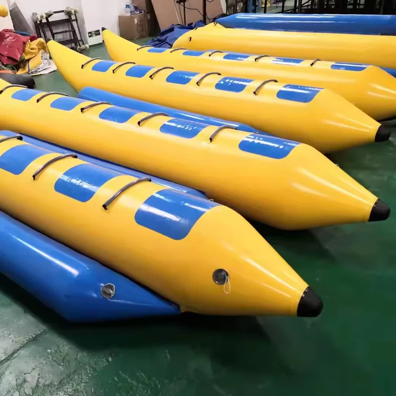 Barco Banana Inflável para Surf com 5 Estações e Peixe Voador Inflável Personalizado