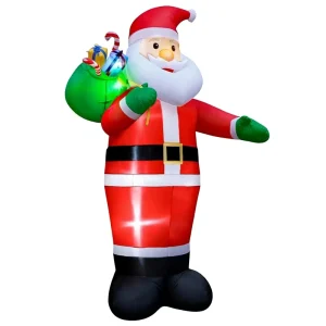 Factory Customization 14FT Santa Claus LED Light Inflatable Outdoor Christmas Decorations Christmas Inflatables Decorations