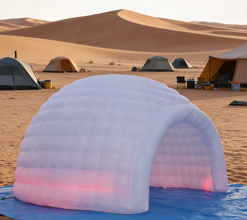 Fabrik Anpassbare LED Licht Aufblasbares Iglu Aufblasbare Nachtclub Kuppel Shelter Zelt Outdoor Wiesenhochzeit Zelt für Party