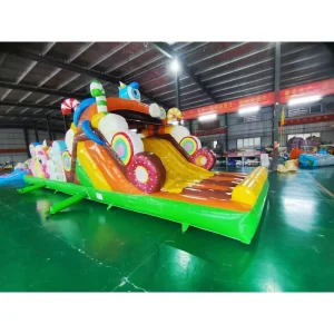 Factory Customized Hot Selling PVC Commercial Inflatable Castle Sea Monster QY Brand 12*3M Adventure Park Use