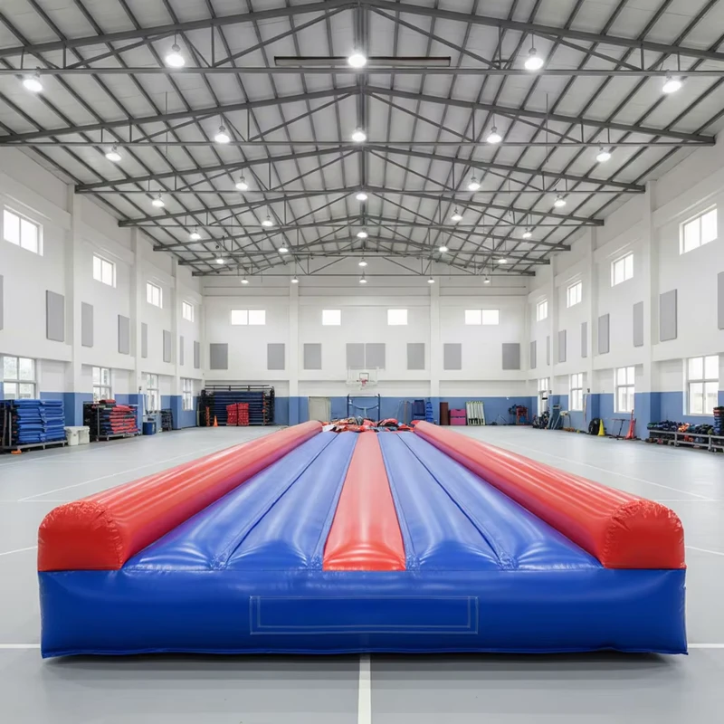Factory Customized Inflatable Mat PVC Gym Air Bag Thicker Tumbling Mats Commercial Air Track with Blower