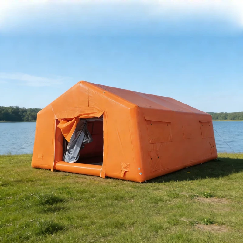Tenda Pemadam Kebakaran Inflatable PVC Oxford Kustom Pabrik 30m2 Tenda Tiup Tahan Lama dengan Fungsi Khusus