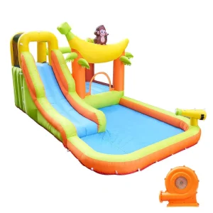 Castello Gonfiabile Personalizzato in PVC Colore Macaron Combinazione Scivolo Piscina 5x4x3M Marca QY Fabbricato in Cina