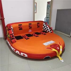 Tabung Towable Inflatable PVC Kustom Sofa Air Banana Boat Kapasitas 4 Orang hingga 200kg