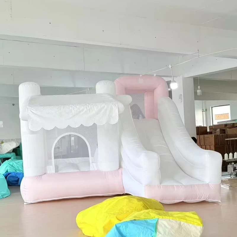 Factory Customized Pink Oxford Cloth Inflatable Castle Inflatable Trampoline Slide Combination