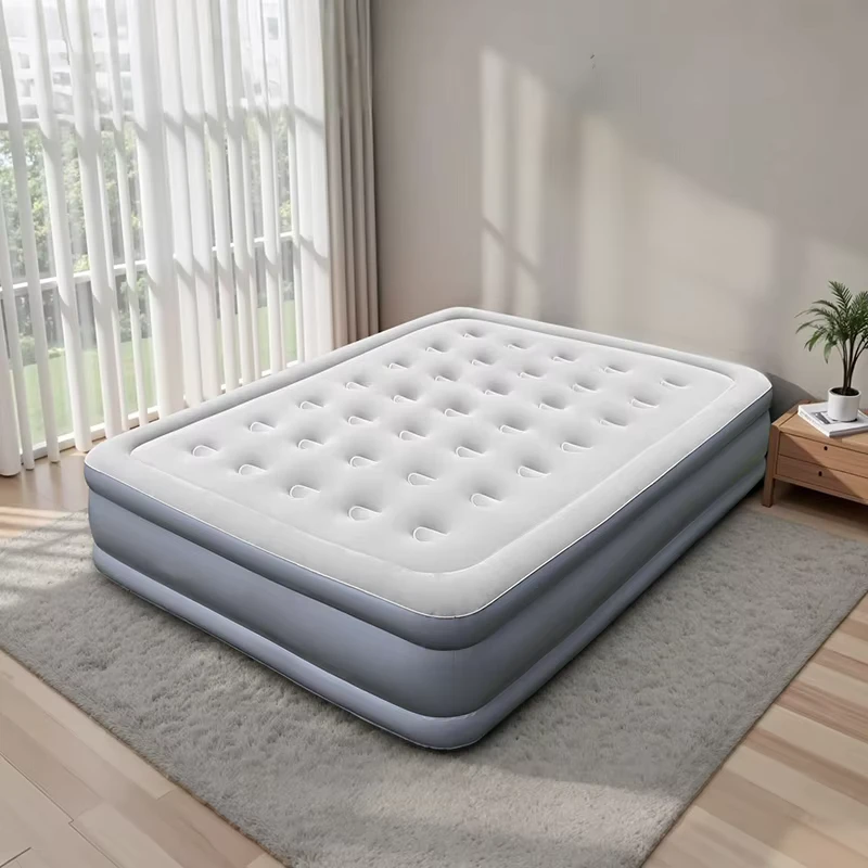 Fabrieksgepersonaliseerde Zelfopblazende Luchtbed met Ingebouwde Pomp Vouwbaar Opblaasbaar Bed PVC Vilt Luchtmatras