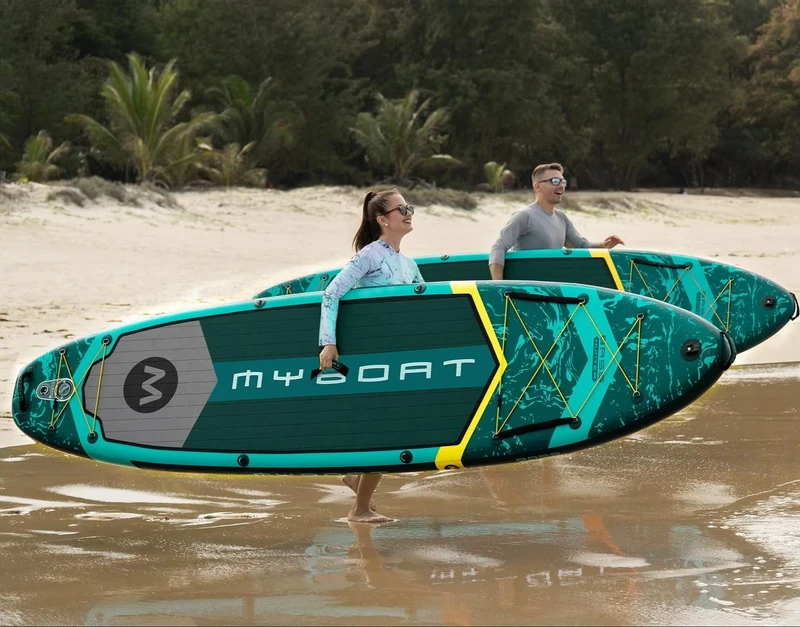เรือพายแบบยืนขึ้นที่ปรับแต่งได้ ขนาด 11'6"*35"*6" สำหรับเล่นเซิร์ฟ ฟิชชิ่ง Inflatable Isup Paddleboard