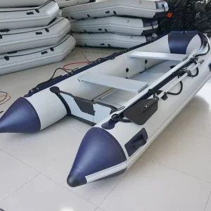 Factory Direct 2m 3m 4m Inflatable Foldable Fishing Dinghy PVC Aluminum Floor Rowing Rubber Boat with Motor for Sale