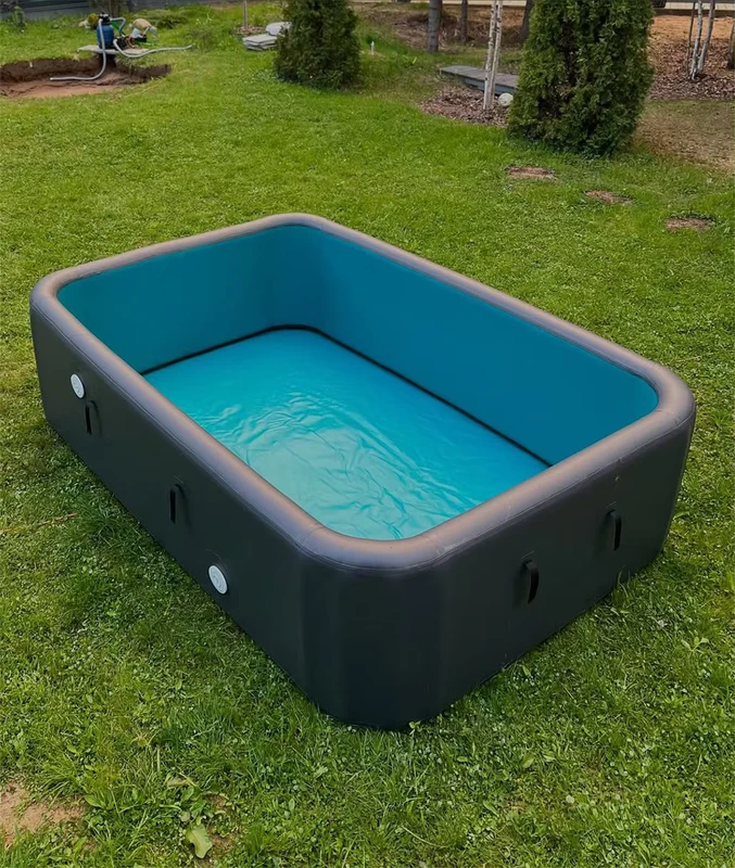 Прямой заводской надувной бассейн для семьи 4x2 м из PVC+DropStitch, 15 см толщиной, стабильный и водонепроницаемый
