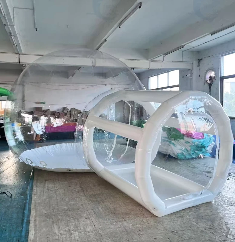 Casa de Camping Inflable Directa de Fábrica, Casas Burbuja al Aire Libre con Tienda de Salto, Carpa Burbuja Transparente