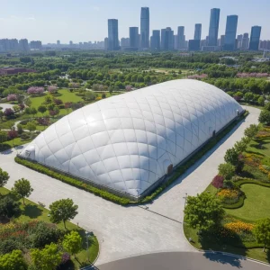 Factory Direct Customization Outdoor Durable Large High Strength PTFE PVDF Inflatable Air Dome Canopy Storage Tent Garage Shed