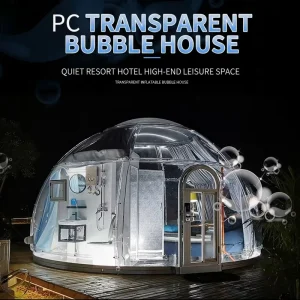 Factory Direct High-End PC Transparent Bubble House Inflatable Dome Tent for Glamping Resort Hotel Outdoor Leisure Space