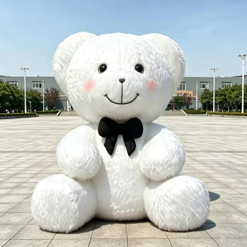 Figura de Peluche Inflable de Caricatura de Oso de Peluche, Estructura de Doble Capa, Material de PVC, Doble Costura, Resistente al Agua