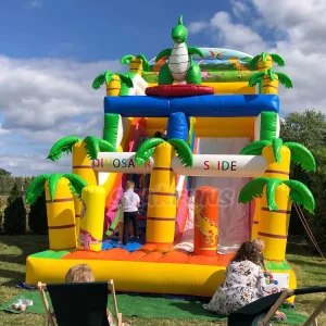 Bánh Xe Bơm Hơi Trực Tiếp Từ Nhà Máy Trượt Khủng Long Castillo Con Tobogan Trượt Bơm Hơi cho Trẻ Em