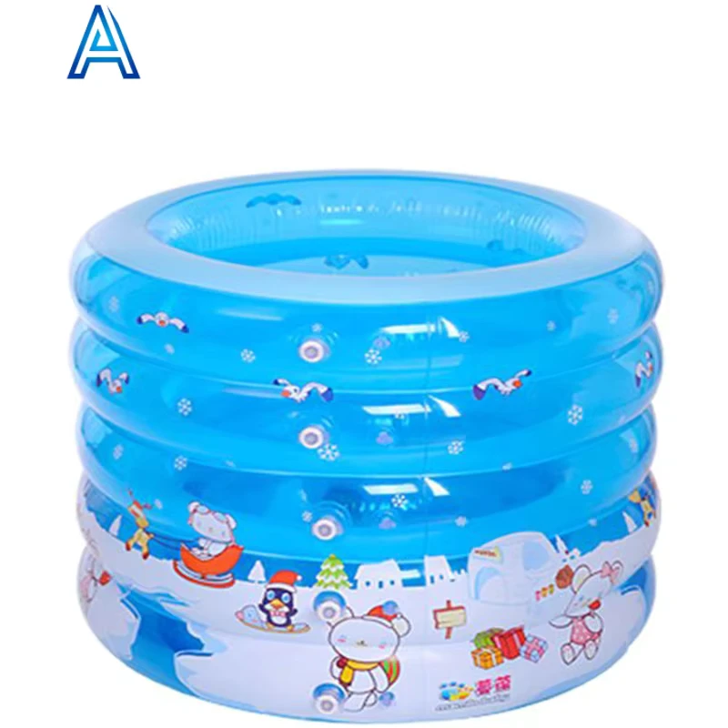 Factory Direct Outdoor Garden Round Plastic PVC Inflatable Adult Swimming Pools Big PVC Inflatable Pool 5 Ring