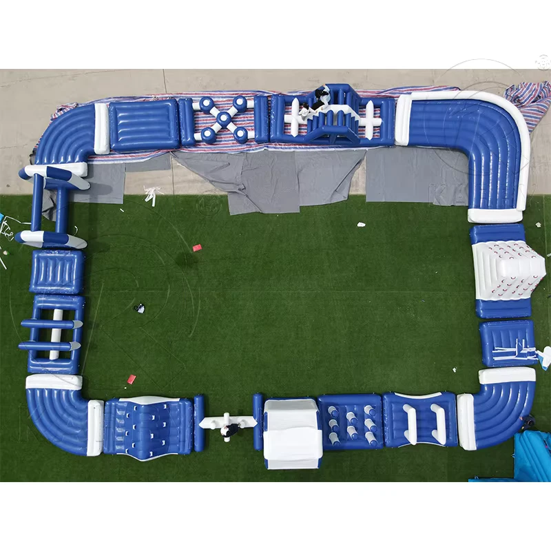 Curso de Obstáculos Inflável Flutuante Modular - Cor Personalizada para Parque Aquático Comercial em Eventos