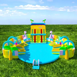 Factory Direct PVC Inflatable Pool Water Slide with Over 500kg Capacity for Outdoor Commercial Rentals