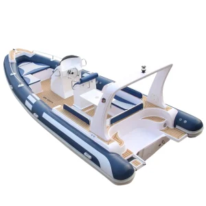 Penjualan Langsung Pabrik Yacht Mewah 20ft RIB700 dengan Konsol Tengah, Fiberglass Hypalon Inflatable untuk Memancing dan Wisata